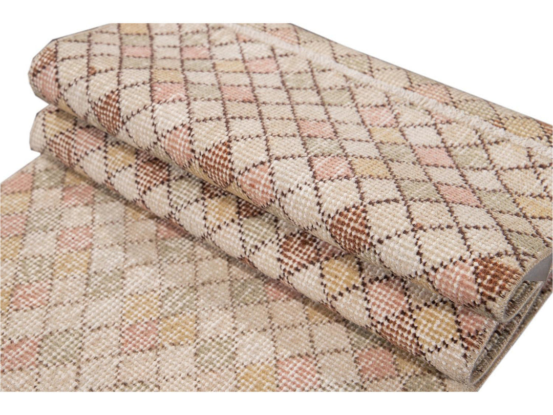 Vintage Art Deco Wool Runner 2 X 5