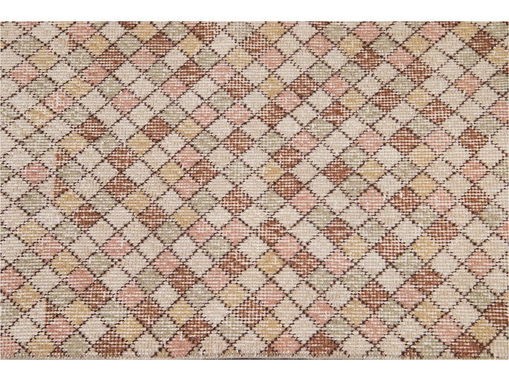 Vintage Art Deco Wool Runner 2 X 5