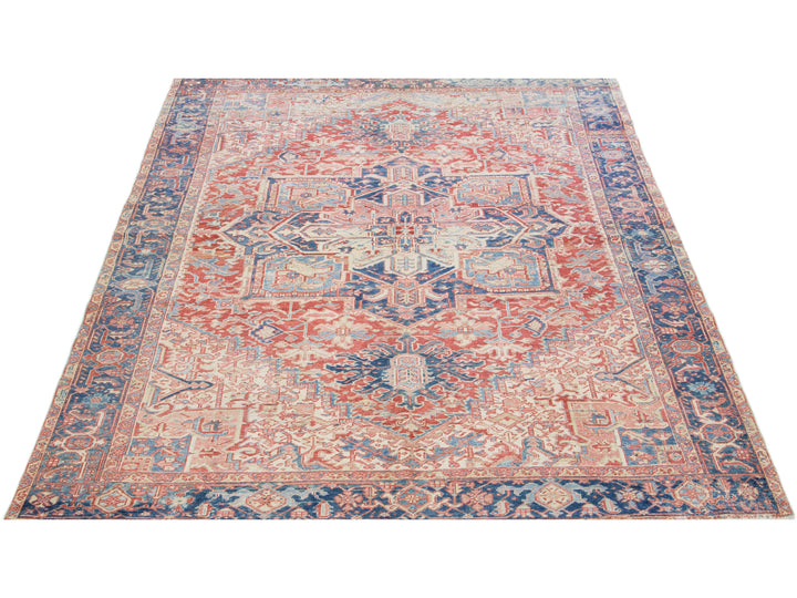 Antique Heriz Wool Rug 8 X 11
