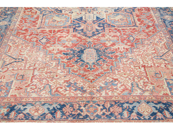 Antique Heriz Wool Rug 8 X 11