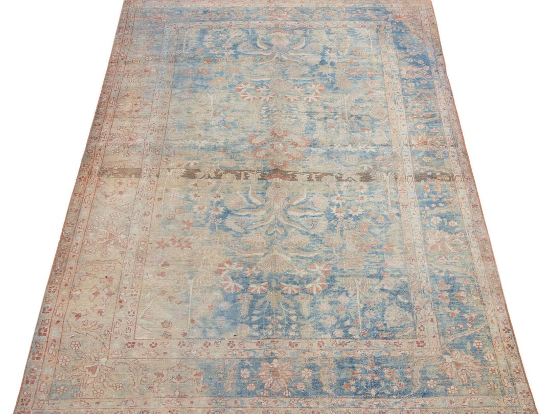 Antique Sarouk Wool Rug 4 X 7