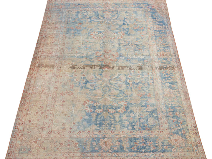 Antique Sarouk Wool Rug 4 X 7