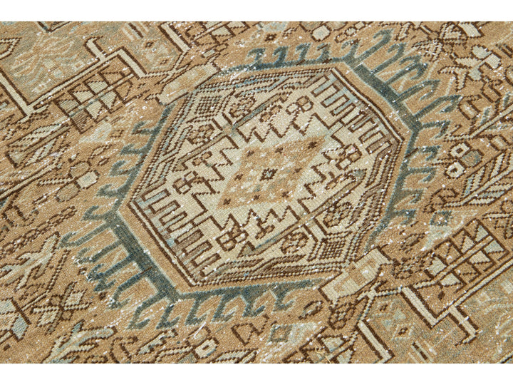 Antique Heriz Wool Runner 5 X 13