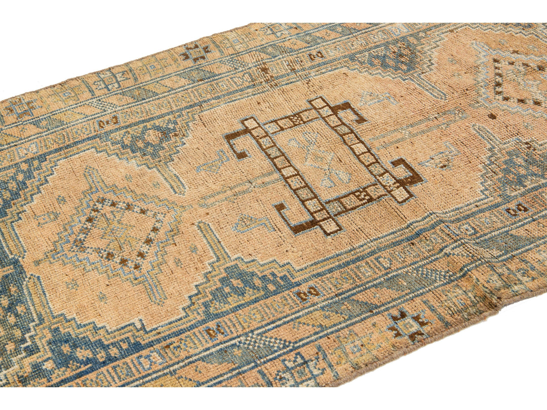 Antique Heriz Wool Runner 4 X 11