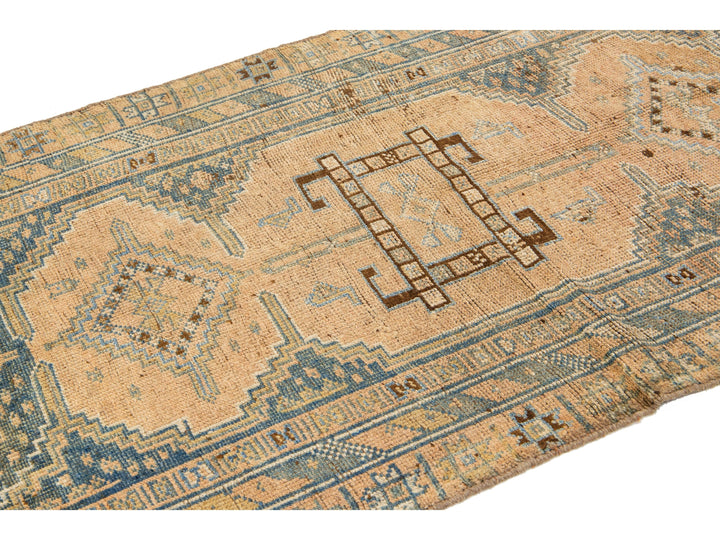 Antique Heriz Wool Runner 4 X 11