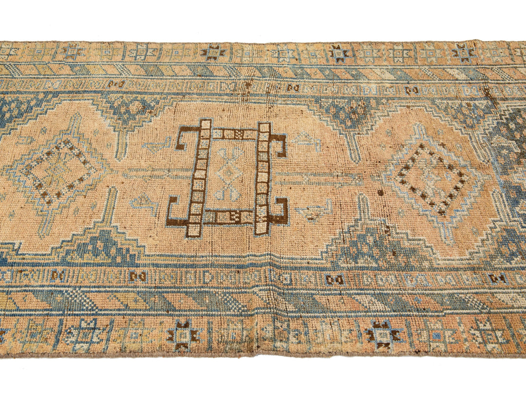 Antique Heriz Wool Runner 4 X 11