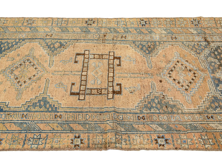Antique Heriz Wool Runner 4 X 11