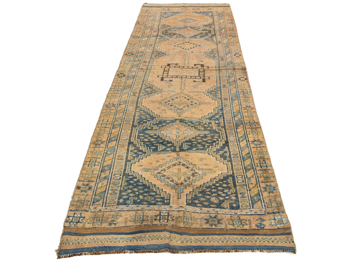 Antique Heriz Wool Runner 4 X 11
