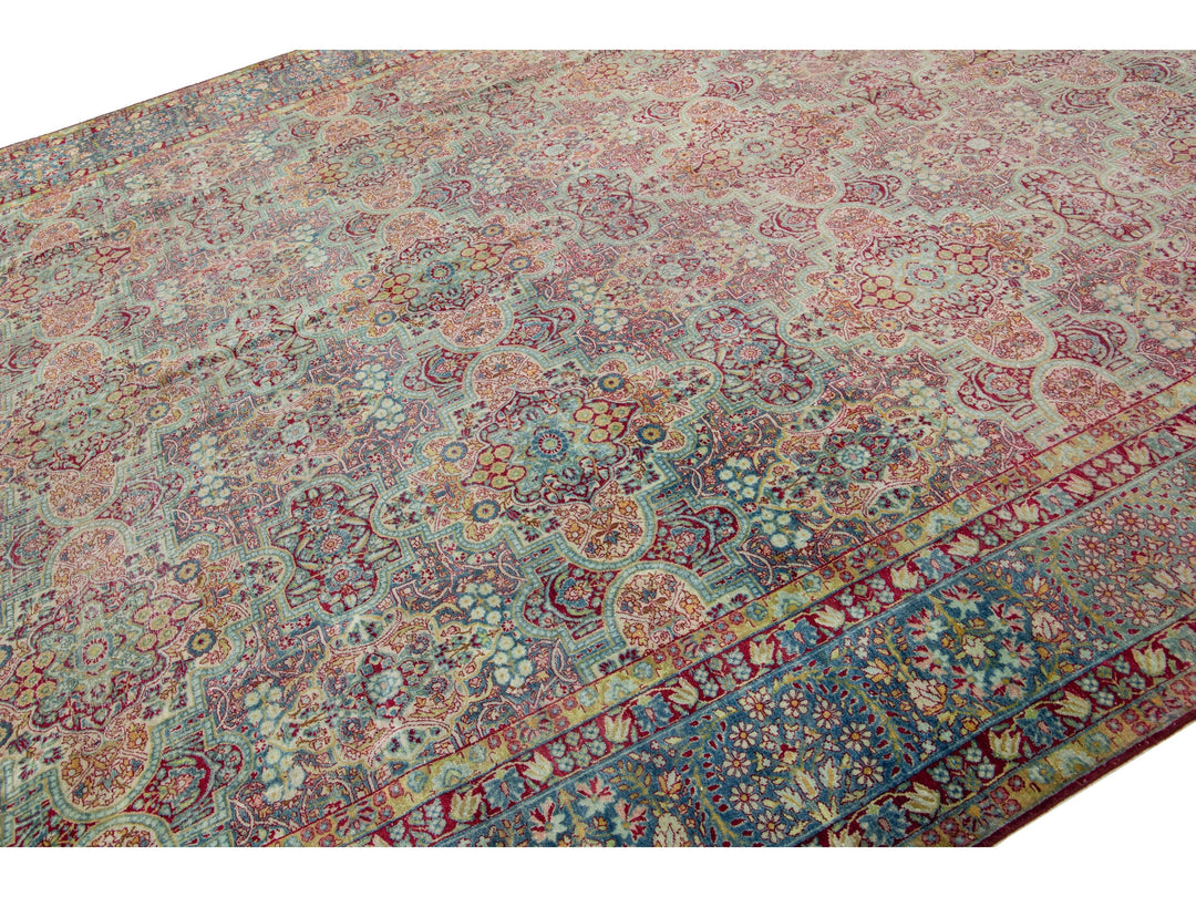 Antique Tabriz Wool Rug 11 X 18