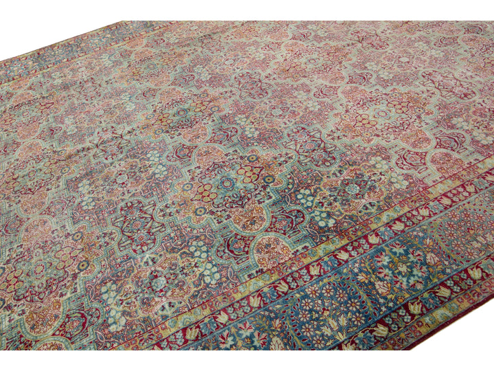Antique Tabriz Wool Rug 11 X 18