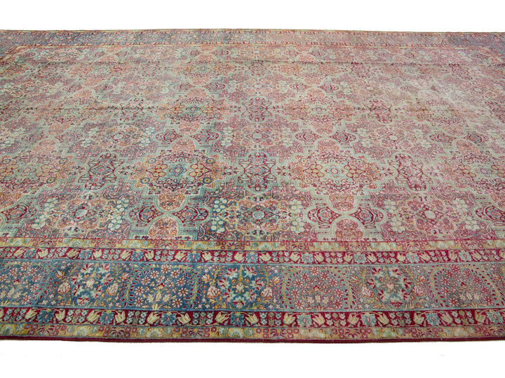 Antique Tabriz Wool Rug 11 X 18