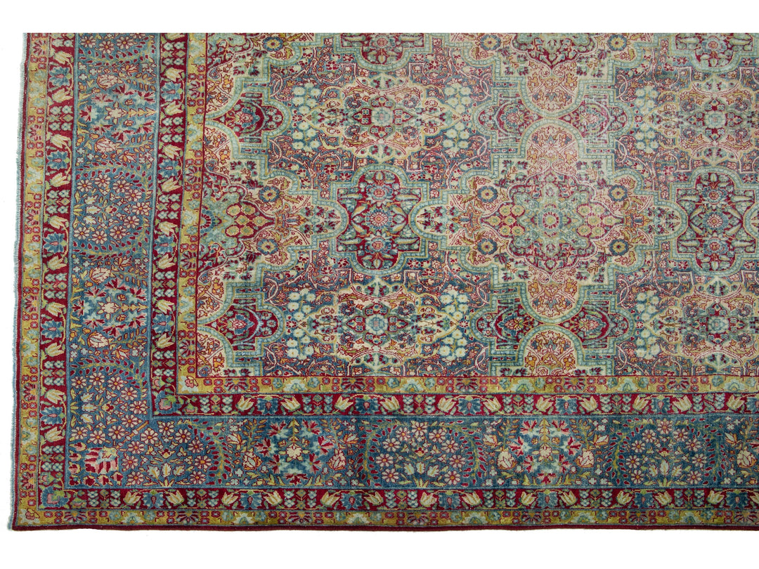 Antique Tabriz Wool Rug 11 X 18