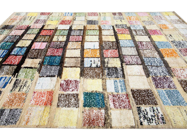 Modern Turkish Tulu Wool Rug 10 X 14