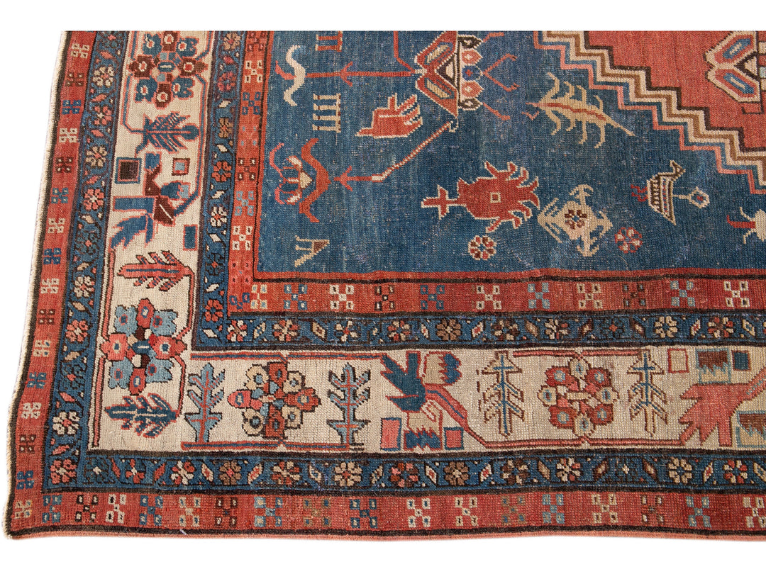 Antique Bakshaish Wool Rug 8 X 10