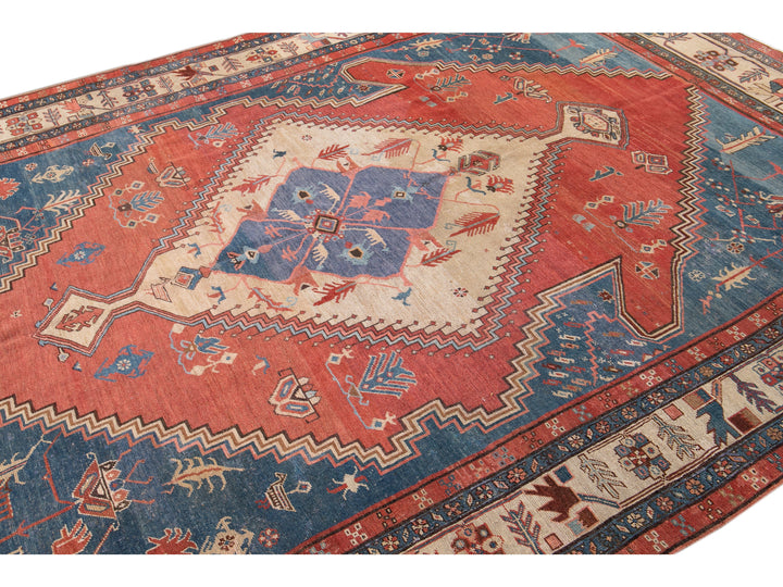 Antique Bakshaish Wool Rug 8 X 10