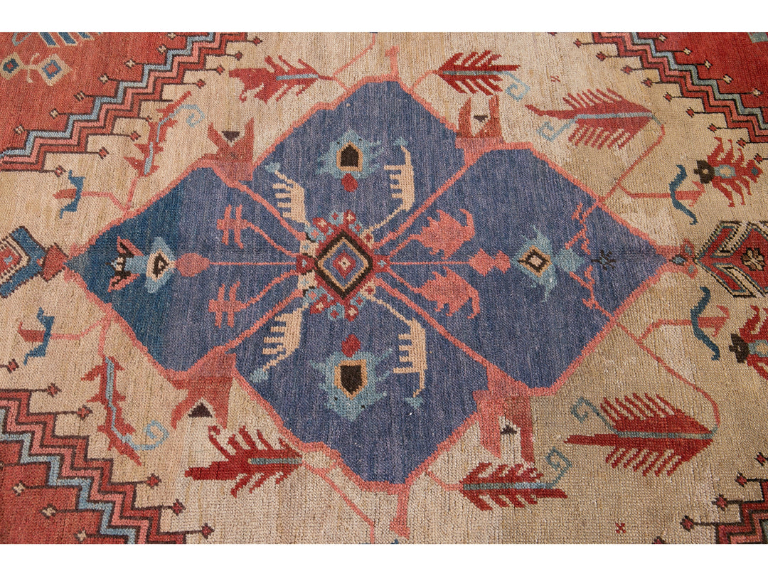 Antique Bakshaish Wool Rug 8 X 10