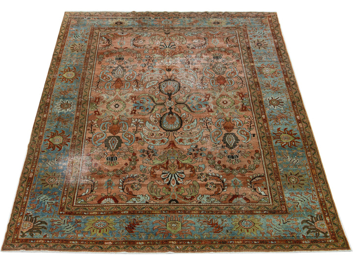 Antique Sultanabad Wool Rug 9 X 12