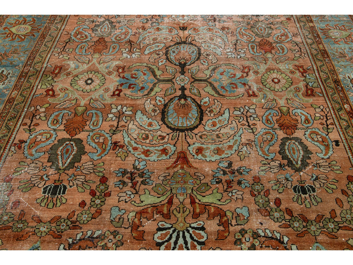 Antique Sultanabad Wool Rug 9 X 12