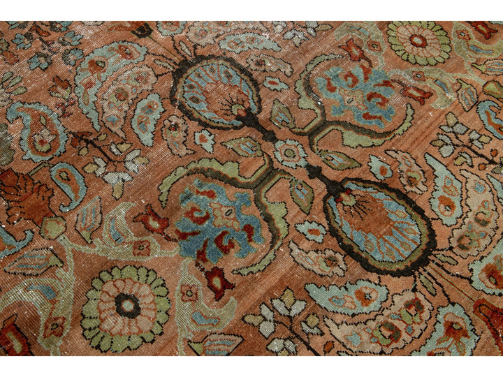 Antique Sultanabad Wool Rug 9 X 12