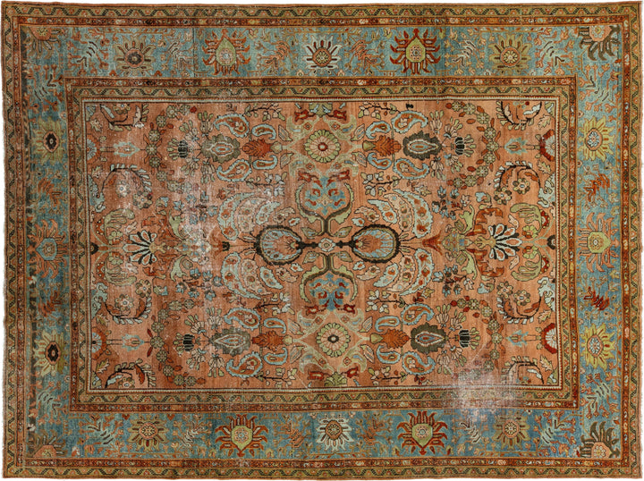 Antique Sultanabad Wool Rug 9 X 12