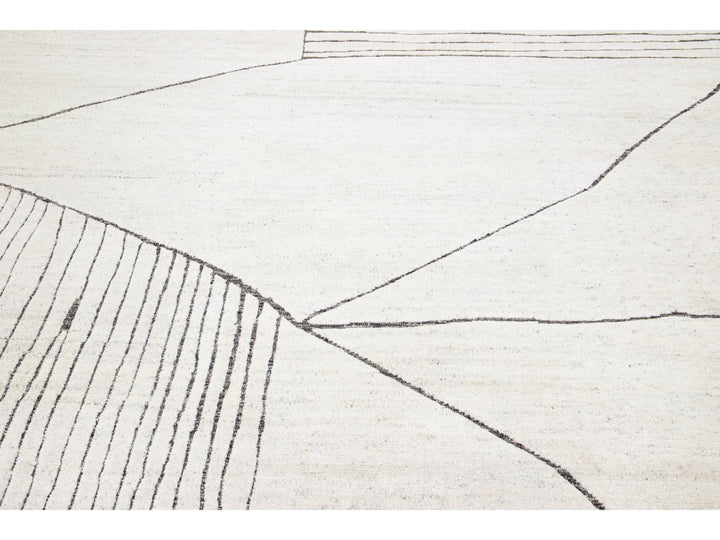 Modern Moroccan Wool Rug 9 X 12