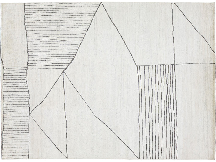 Modern Moroccan Wool Rug 9 X 12