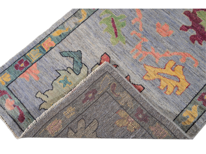 Modern Oushak-Style Wool Runner 3 X 10