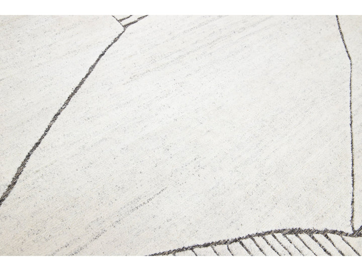 Modern Moroccan Wool Rug 9 X 12