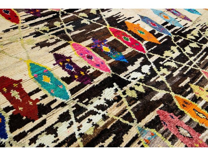 Modern Turkish Tulu Wool Rug 10 X 14