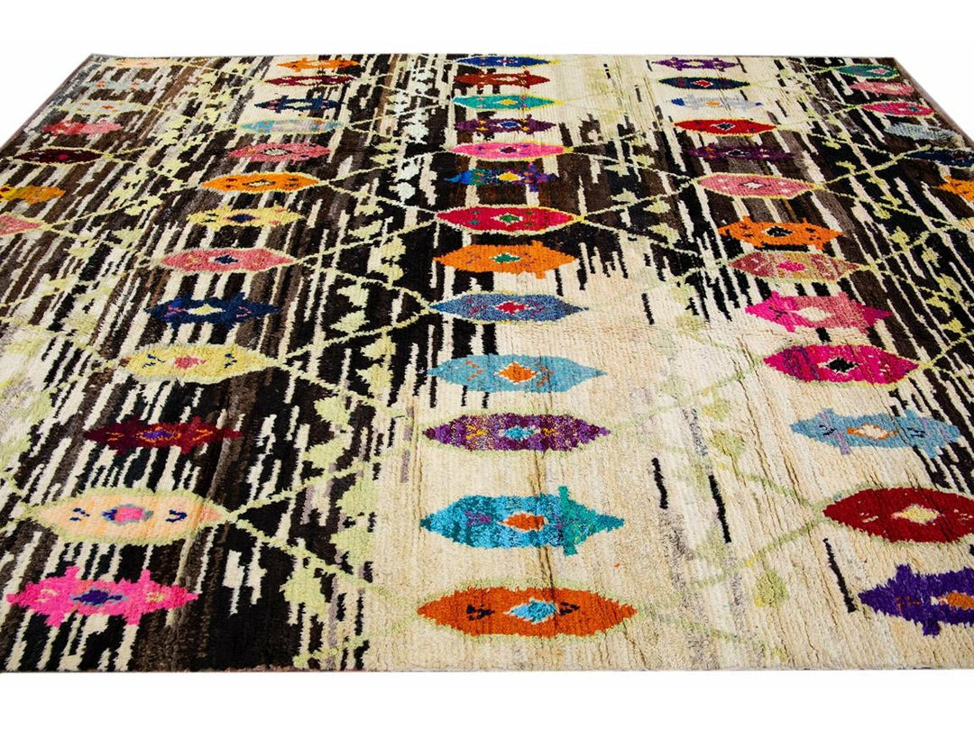 Modern Turkish Tulu Wool Rug 10 X 14