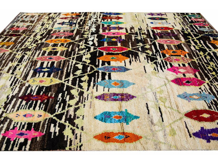 Modern Turkish Tulu Wool Rug 10 X 14