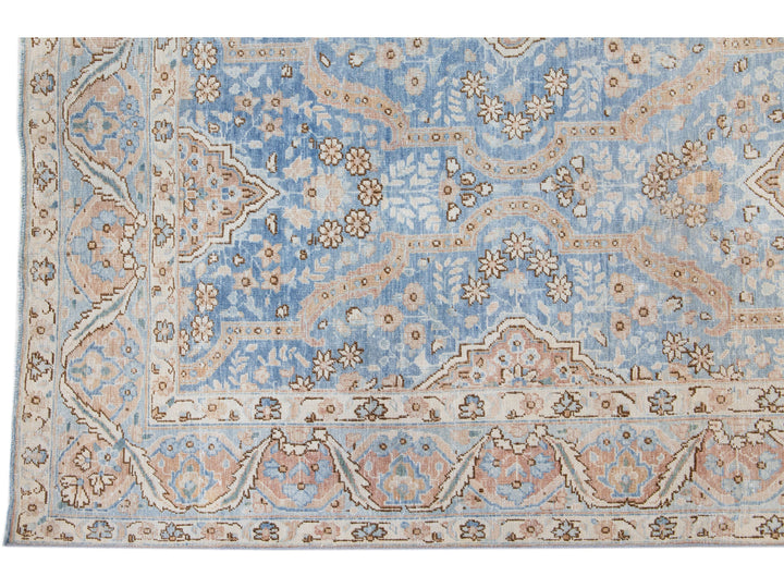 Antique Tabriz Wool Rug 7 X 9