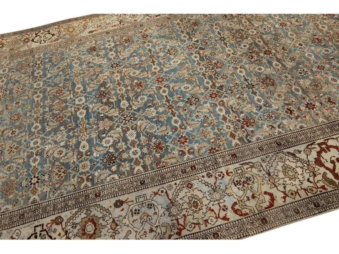 Antique Bidjar Wool Rug 7 X 14