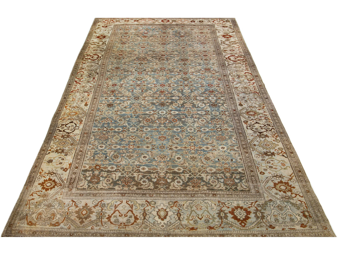 Antique Bidjar Wool Rug 7 X 14