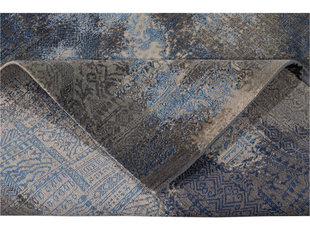 New Modern Contemporary Abstract Wool Rug 10 X 14