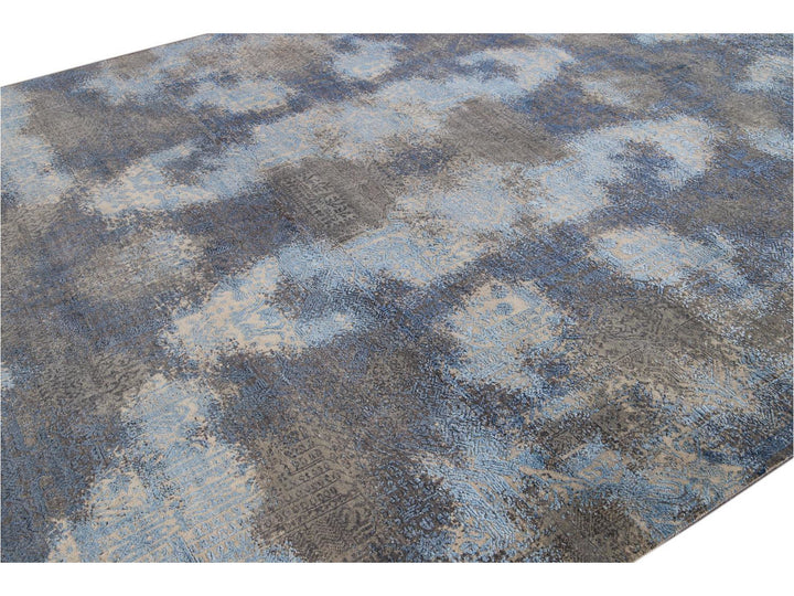 New Modern Contemporary Abstract Wool Rug 10 X 14