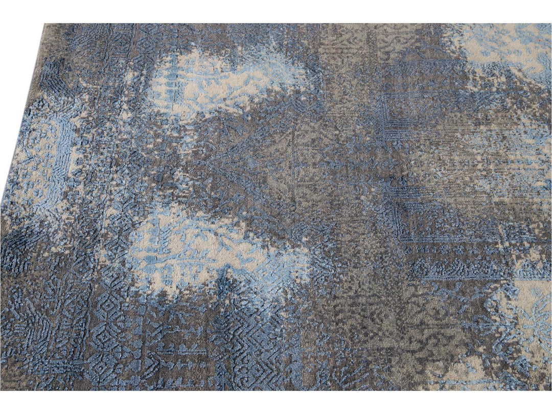 New Modern Contemporary Abstract Wool Rug 10 X 14