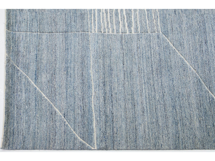 Modern Moroccan Wool Rug 9 X 12