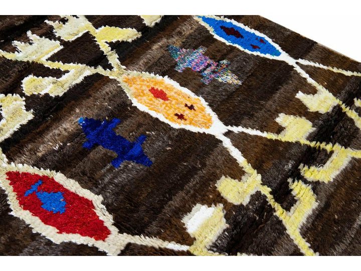 Modern Turkish Tulu Wool Rug 10 X 13