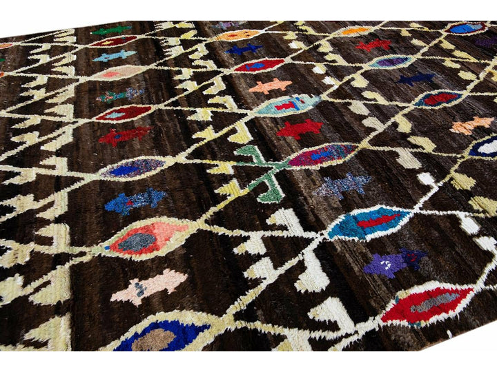 Modern Turkish Tulu Wool Rug 10 X 13