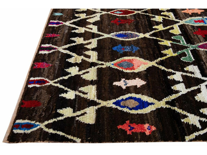 Modern Turkish Tulu Wool Rug 10 X 13
