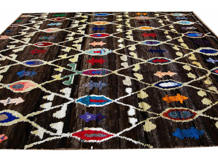 Modern Turkish Tulu Wool Rug 10 X 13