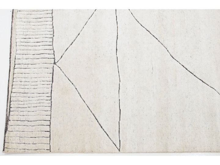 Modern Moroccan Wool Rug 9 X 12