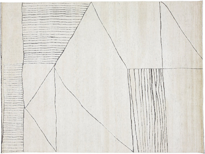 Modern Moroccan Wool Rug 9 X 12