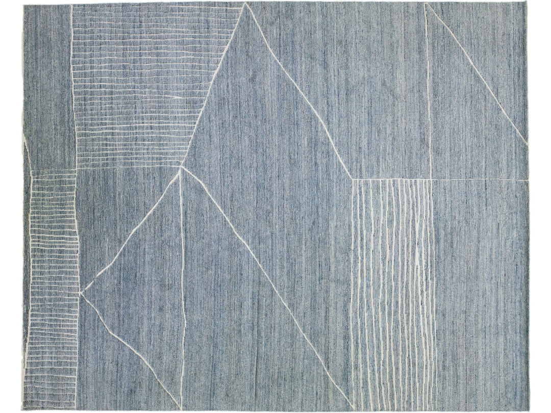 Modern Moroccan Wool Rug 12 X 15