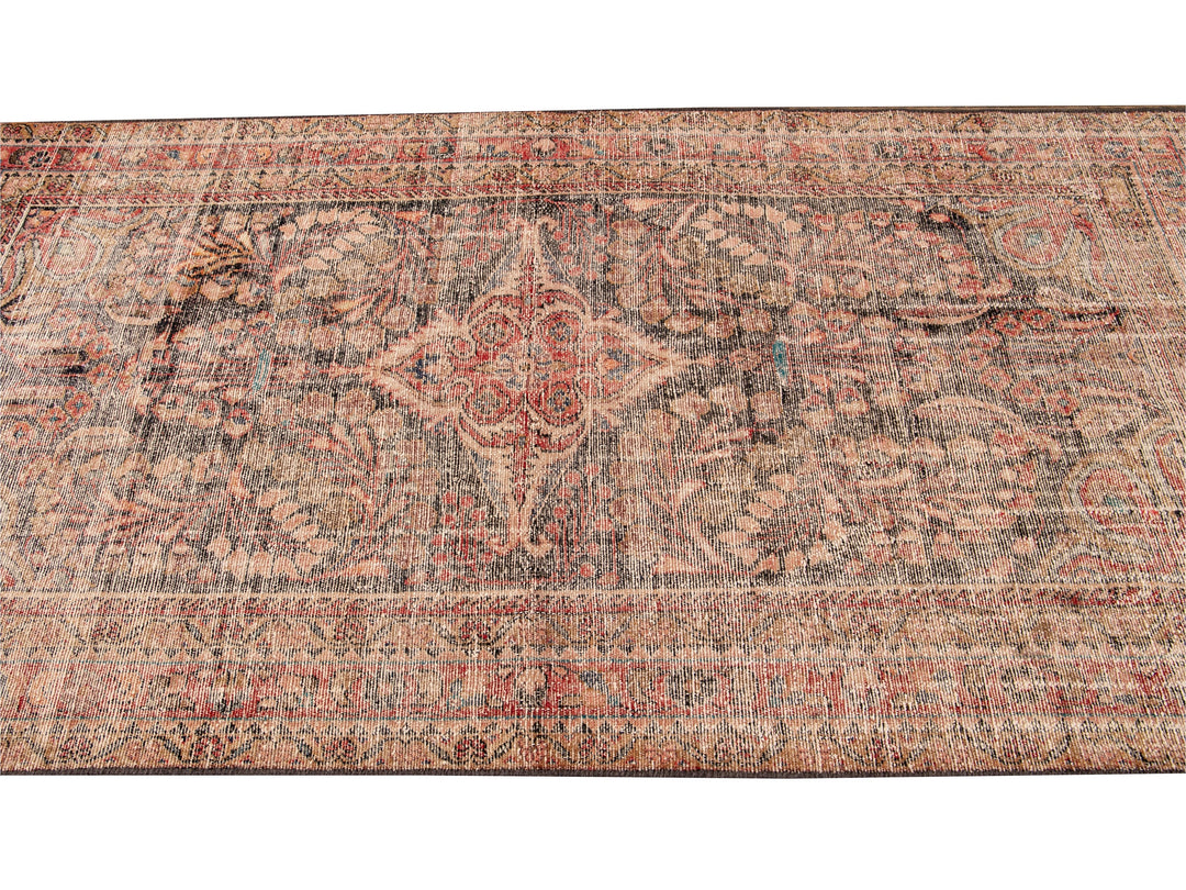 Vintage Distressed Handmade Multicolor Wool Runner