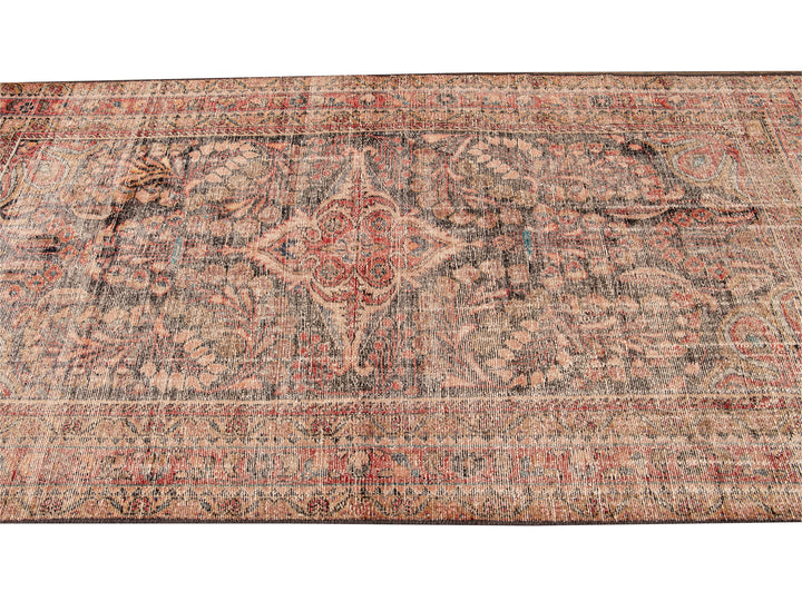 Vintage Distressed Handmade Multicolor Wool Runner