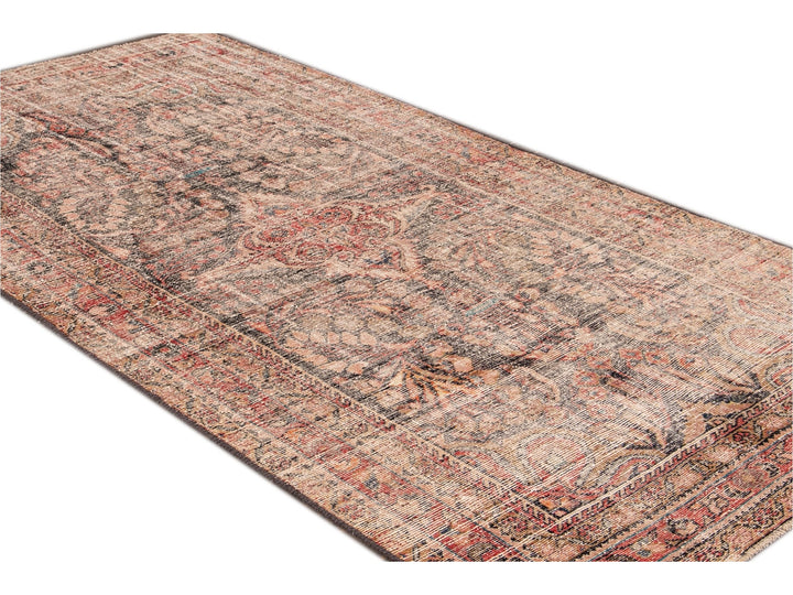 Vintage Distressed Handmade Multicolor Wool Runner