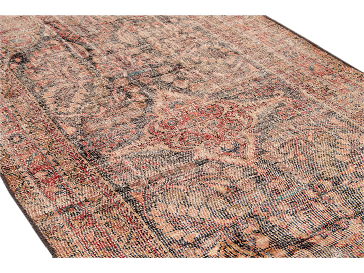 Vintage Distressed Handmade Multicolor Wool Runner