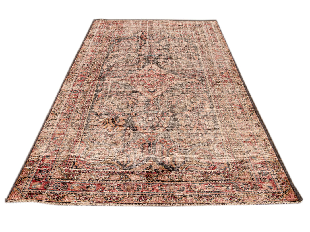 Vintage Distressed Handmade Multicolor Wool Runner
